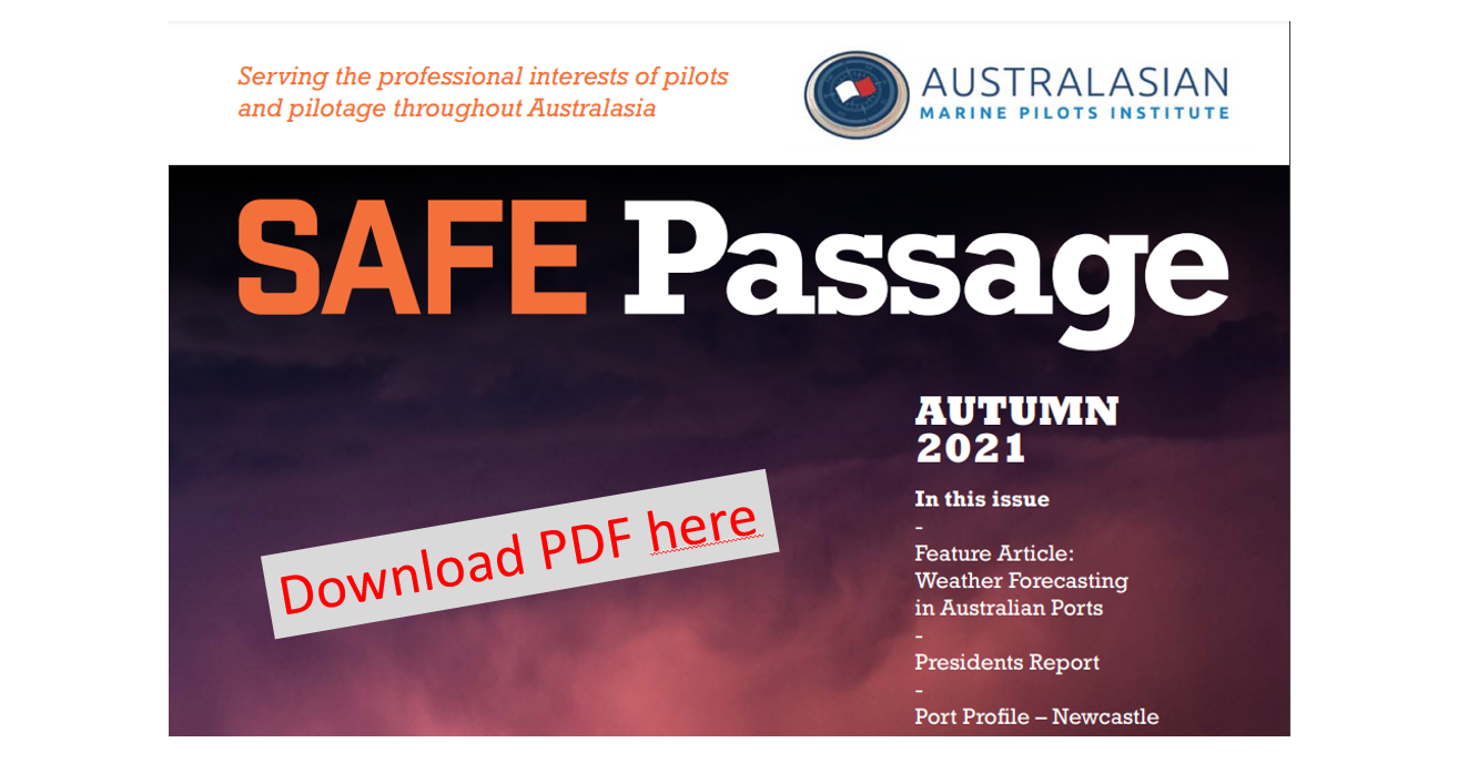 'SAFE Passage' Journal by Australasian Marine Pilots Institute Marine