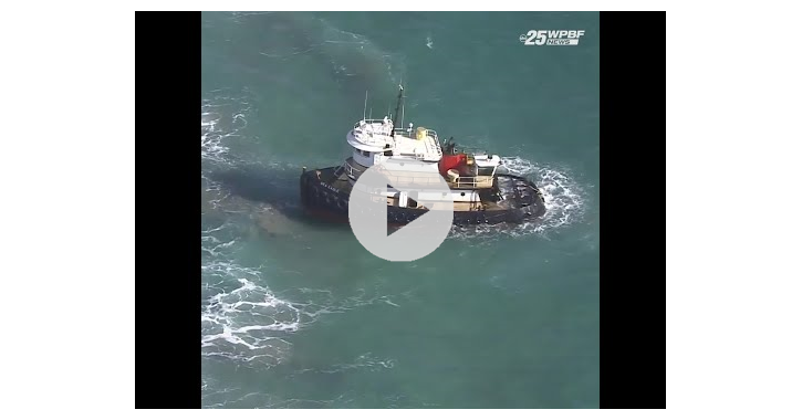 Coast Guard responds to tug boat, barge run aground in Boca Raton ...